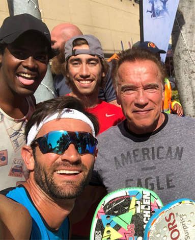 Campeonato de Beach Tennis com Arnold Schwarzenegger